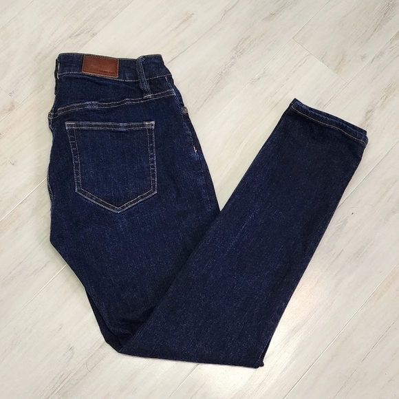 Lands' End Denim - Lands' End Mid-Rise Curvy Skinny Dark Wash Jeans
